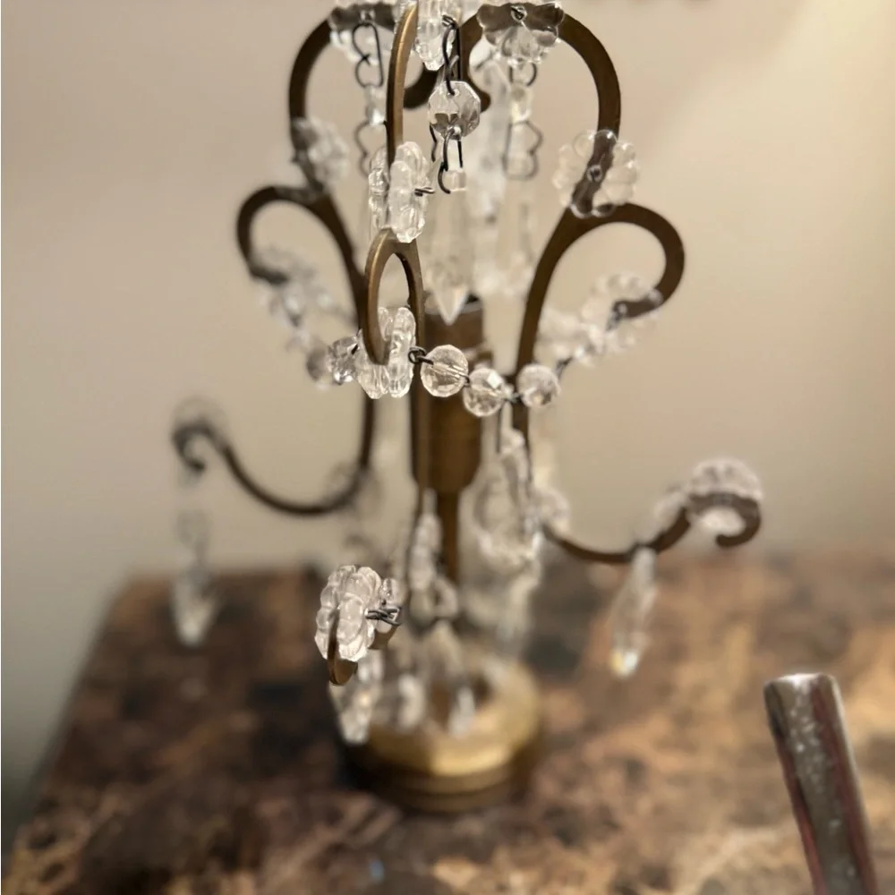 Restoration Hardware Aged Pewter Metal Light rare mini chandelier see pics